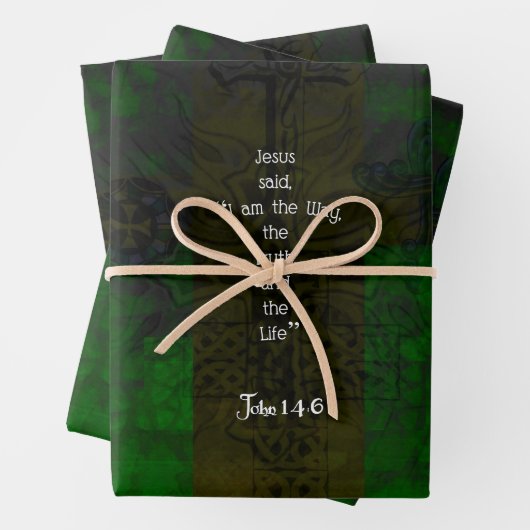 John 14:6 Bible Verse Inspiration Path Zitat Geschenkpapier Set (Beispiel)