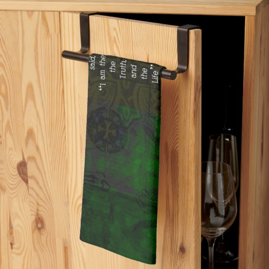 John 14:6 Bible Verse Inspiration Path Zitat Geschirrtuch (Drittel gefaltet)