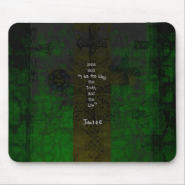 John 14:6 Bible Verse Inspiration Path Zitat Mousepad