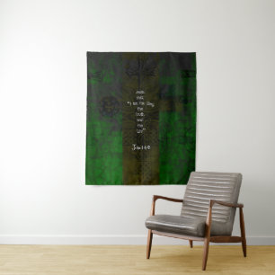 John 14:6 Bible Verse Inspiration Path Zitat Wandteppich