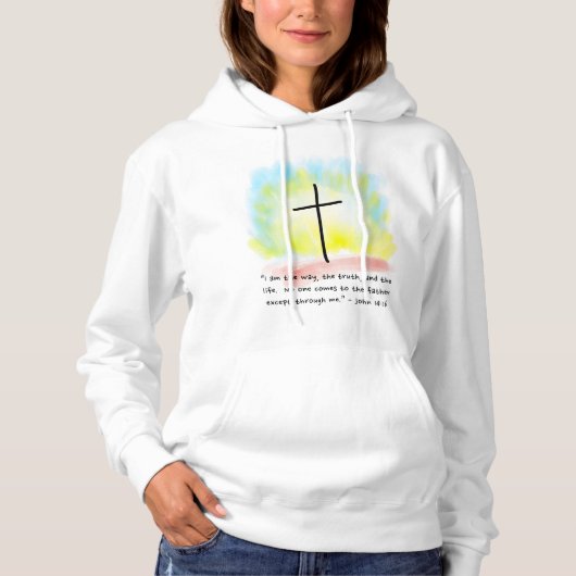 JOHN 14:6 Frauenhorodie Hoodie (Vorderseite)