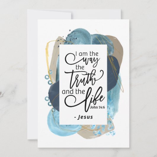 John 14:6 Ich bin der Weg Christliche Verse Card (Vorderseite)