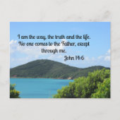 John 14:6 Ich bin der Weg, die Wahrheit und das Le Postkarte (Vorderseite)