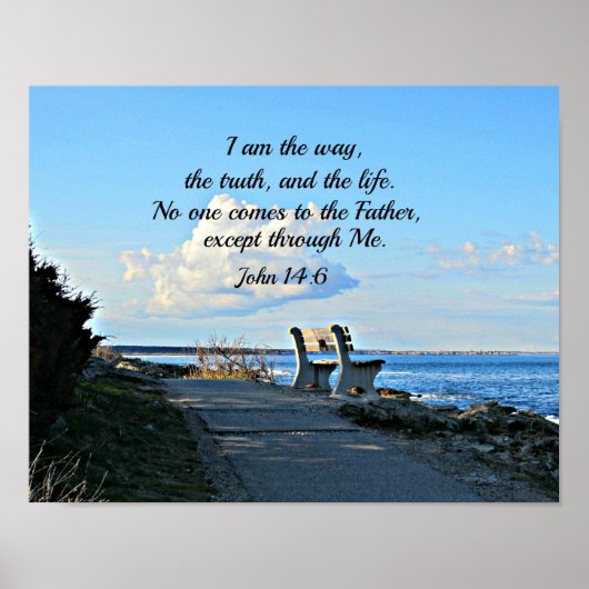John 14:6 Ich bin der Weg.. Poster (Vorne)