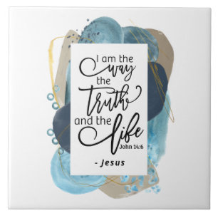 John 14:6 Ich bin die Christliche Bibel der Wahrhe Fliese