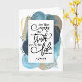 John 14:6 Ich bin die Christliche Bibel der Wahrhe Karte (Gelbe Blume)