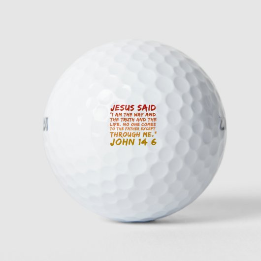 John 14:6 Jesus sagte "Bible verse Design" Golfball (Vorderseite)