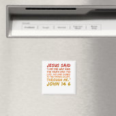 John 14:6 Jesus sagte "Bible verse Design" Magnet (In Situ (Geschirrspüler))
