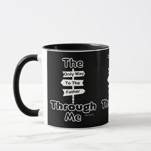John 14:6 KJV Bible Verse Zwei-Tone Tasse (Links)