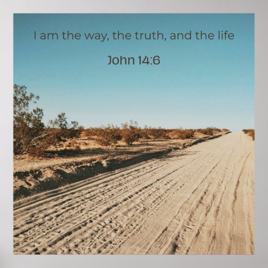 John 14:6 KJV Wall Art  – Scripture Poster (Vorne)