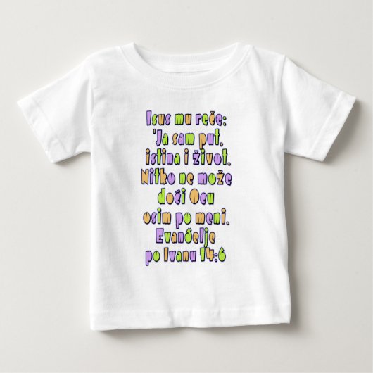 John 14:6 Kroatisch Baby T-shirt (Vorderseite)
