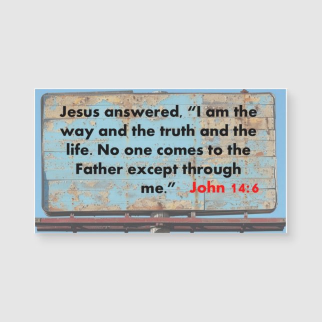 John 14:6 magnetkarte (Vorderseite)
