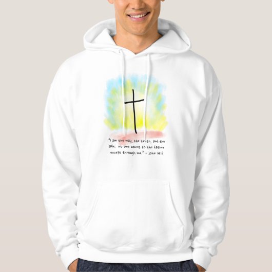 JOHN 14:6 Männerhoodie Hoodie (Vorderseite)
