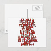 John 14:6 Maori Postkarte (Vorne/Hinten)