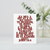 John 14:6 Maori Postkarte (Stehend Vorderseite)