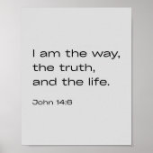 John 14:6 – Minimalist Bible Verse  Poster (Vorne)