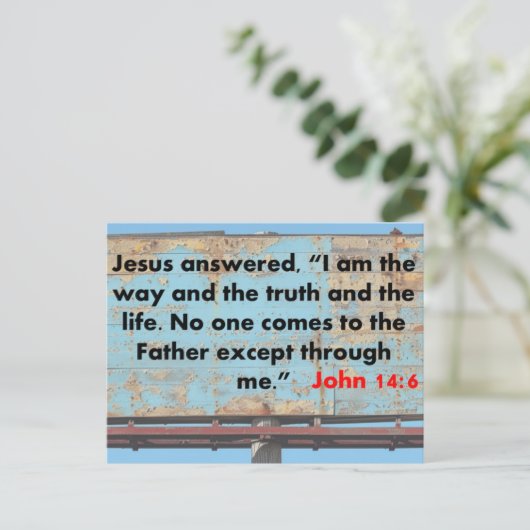 John 14:6 postkarte (Stehend Vorderseite)