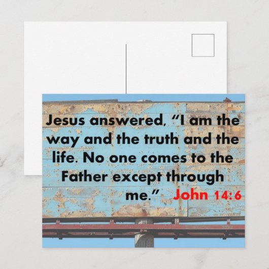 John 14:6 postkarte (Vorne/Hinten)