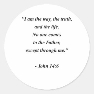 JOHN-14:6 RUNDER AUFKLEBER