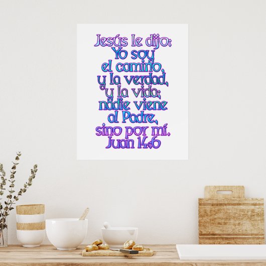 John 14:6 Spanisch Poster (Küche)