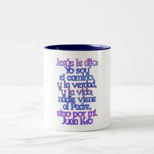 John 14:6 Spanisch Zweifarbige Tasse