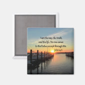 JOHN 14:6 SUNSET FOTO DESIGN MAGNET (Vorderseite/Rückseite)