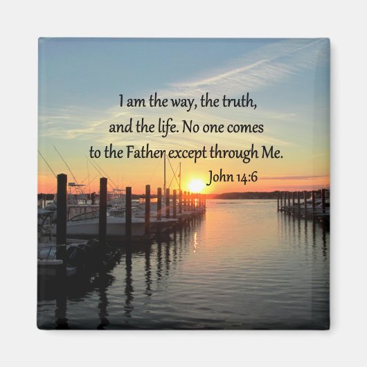 JOHN 14:6 SUNSET FOTO DESIGN MAGNET (Vorne)