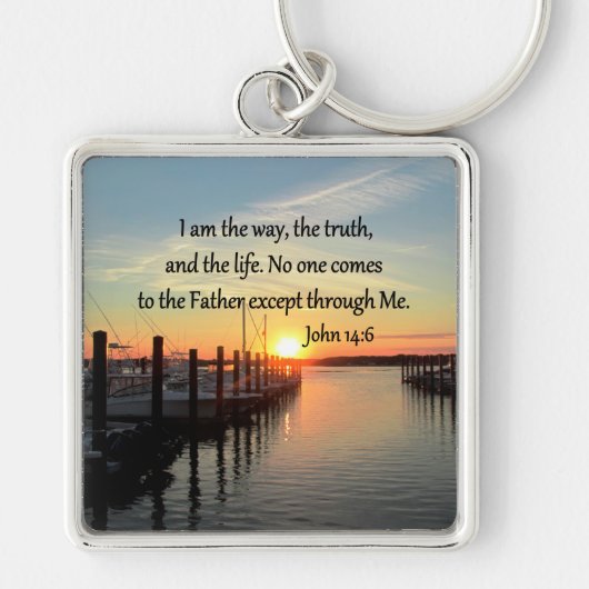JOHN 14:6 SUNSET FOTO DESIGN SCHLÜSSELANHÄNGER (Vorne)