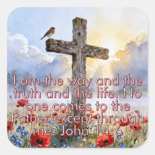John 14:6 teilbare Aufkleber (Vorderseite)