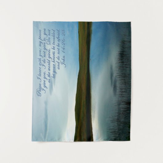 John 14 Peace Scripture Inspiration Wandteppich (Vorderseite)