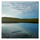 John 14 Peace Scripture Inspirational Fliese (Vorderseite)