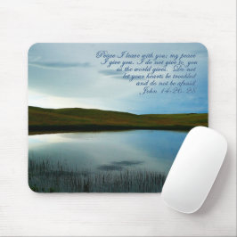John 14 Peace Scripture Inspirational Mousepad