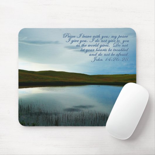 John 14 Peace Scripture Inspirational Mousepad (Mit Mouse)