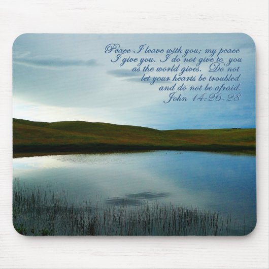 John 14 Peace Scripture Inspirational Mousepad (Vorne)