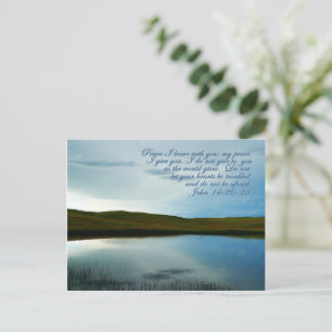 John 14 Peace Scripture Inspirational Postkarte