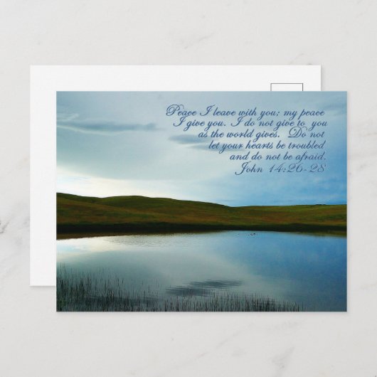 John 14 Peace Scripture Inspirational Postkarte (Vorne/Hinten)