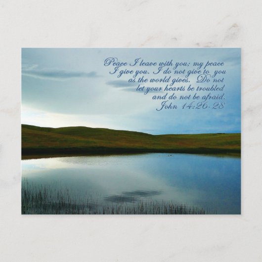 John 14 Peace Scripture Inspirational Postkarte (Vorderseite)