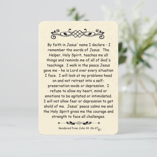 John 14 Scripture-Karte Vintager Hintergrund (Stehend Vorderseite)