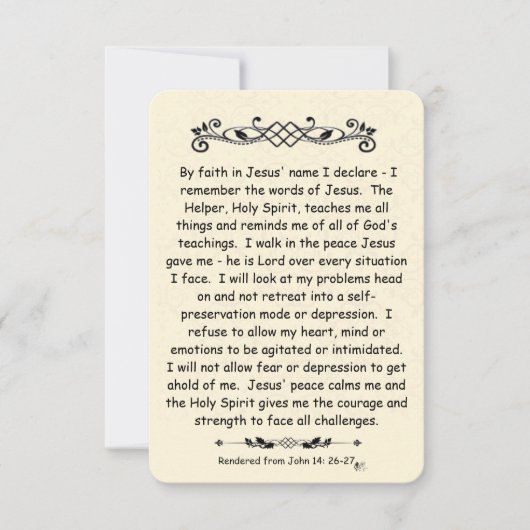 John 14 Scripture-Karte Vintager Hintergrund (Vorderseite)