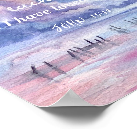 John 15:12 Jesus Command Liebe einander Poster (Ecke)