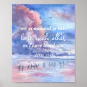 John 15:12 Jesus Command Liebe einander Poster (Vorne)