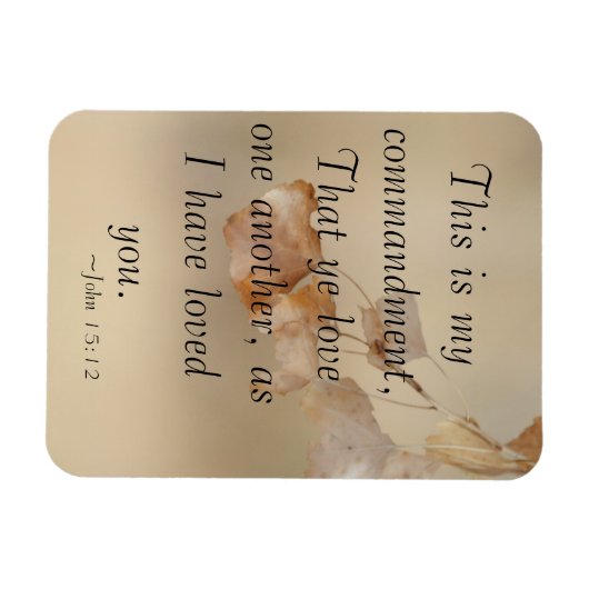 John 15:12 Liebe einander Magnet (Horizontal)