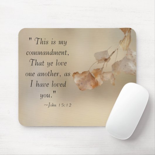 John 15:12 Liebe einander Mousepad (Mit Mouse)
