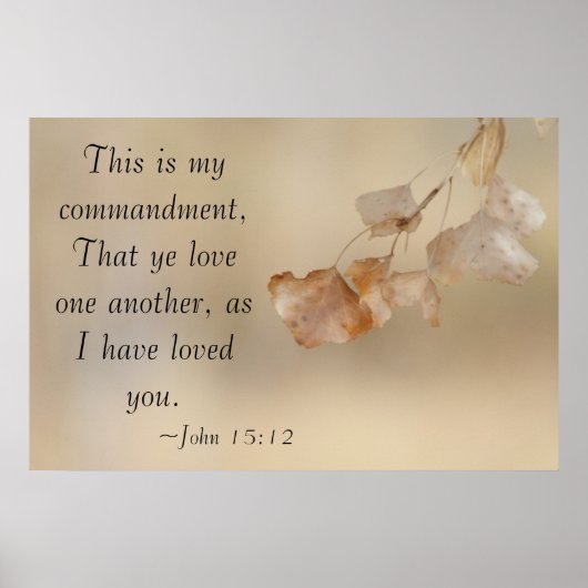 John 15:12 Liebe einander Poster (Vorne)