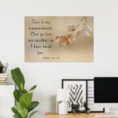John 15:12 Liebe einander Poster (Heimbüro)