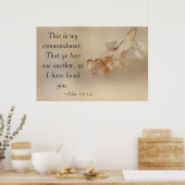 John 15:12 Liebe einander Poster (Küche)