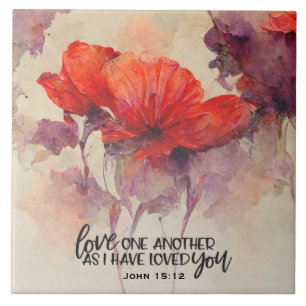 John 15:12 Liebe One Another Bible Verse Christlic Fliese