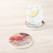 John 15:12 Liebe One Another Bible Verse Red Flora Getränkeuntersetzer (Seite)