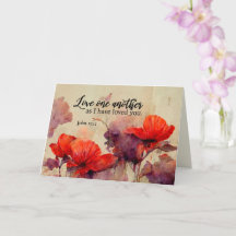 John 15:12 Liebe One Another Bible Verse Red Flora