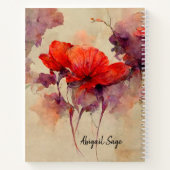 John 15:12 Liebe One Another Bible Verse Red Flora Notizblock (Rückseite)